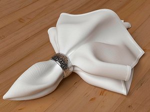 Napkin with old napkin ring