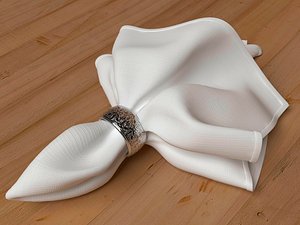 Napkin with old napkin ring
