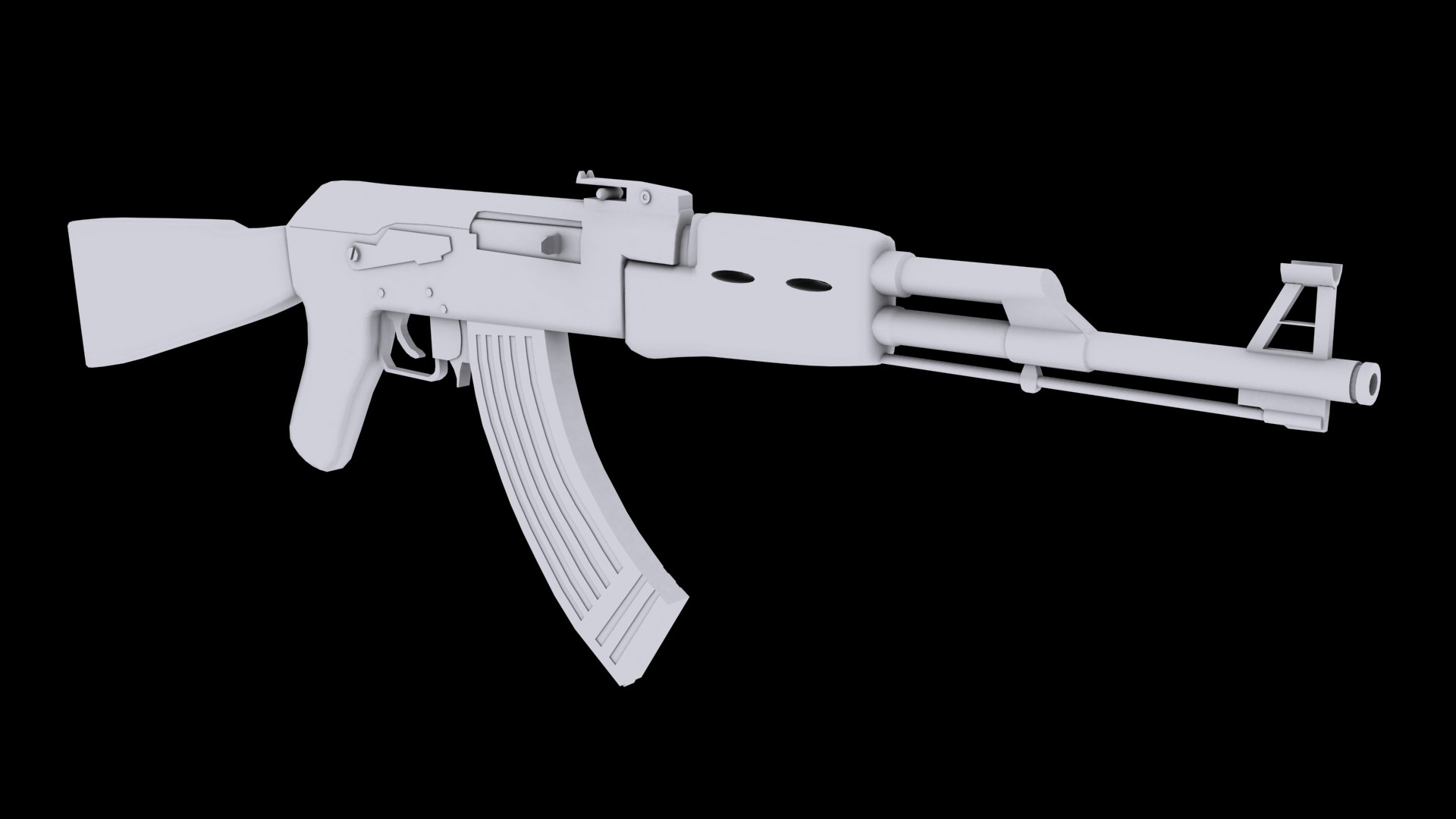 3d Ak 47 Games Model