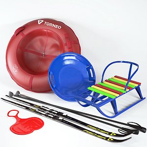 3D Winter sports set model