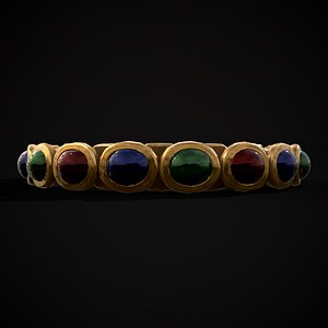 Gold Jeweled Bracelet model