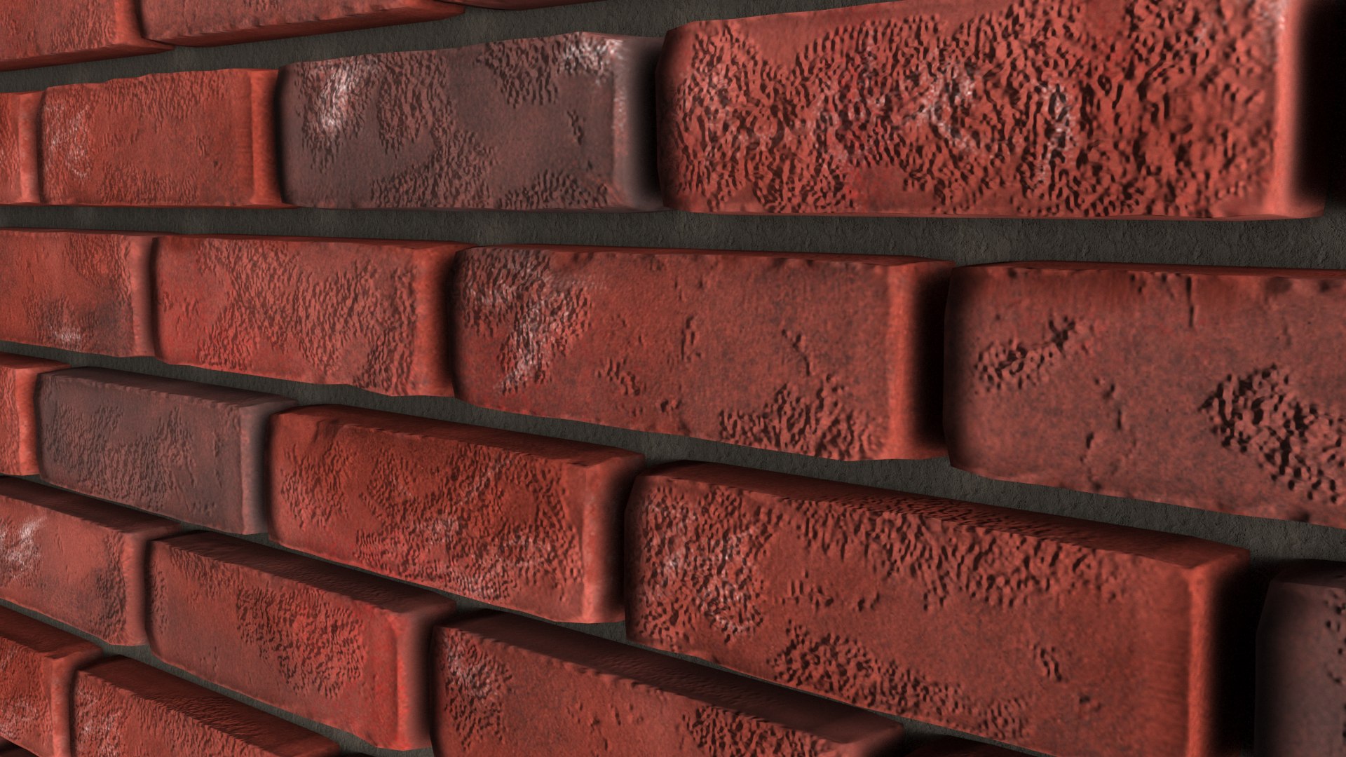 3D model red bricks wall TurboSquid 1542360