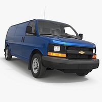 Panel Delivery Van 2016 Chevrolet Express 3500 Blue