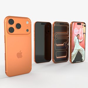 3D model Apple Iphone 17 Pro Orange 2025