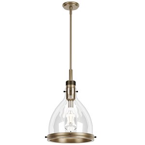 Gold 1-Light Rimmed Extra Large Allegheny Glass Pendant model