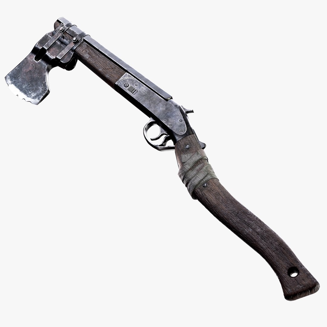 3D Shotgun Axe Ready Asset - TurboSquid 1473220