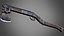 Shotgun Axe Post Apocalyptic Game Ready Asset