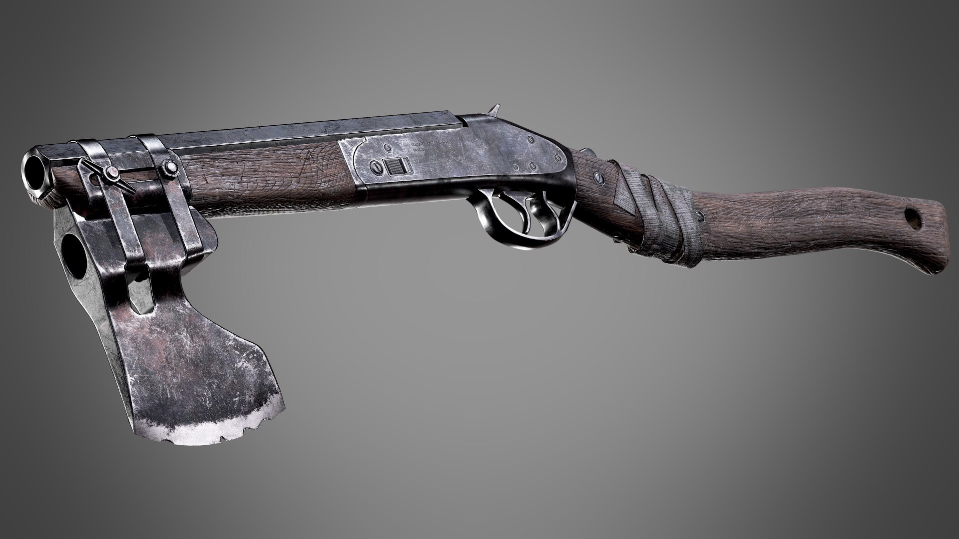 3D Shotgun Axe Ready Asset - TurboSquid 1473220