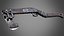 Shotgun Axe Post Apocalyptic Game Ready Asset