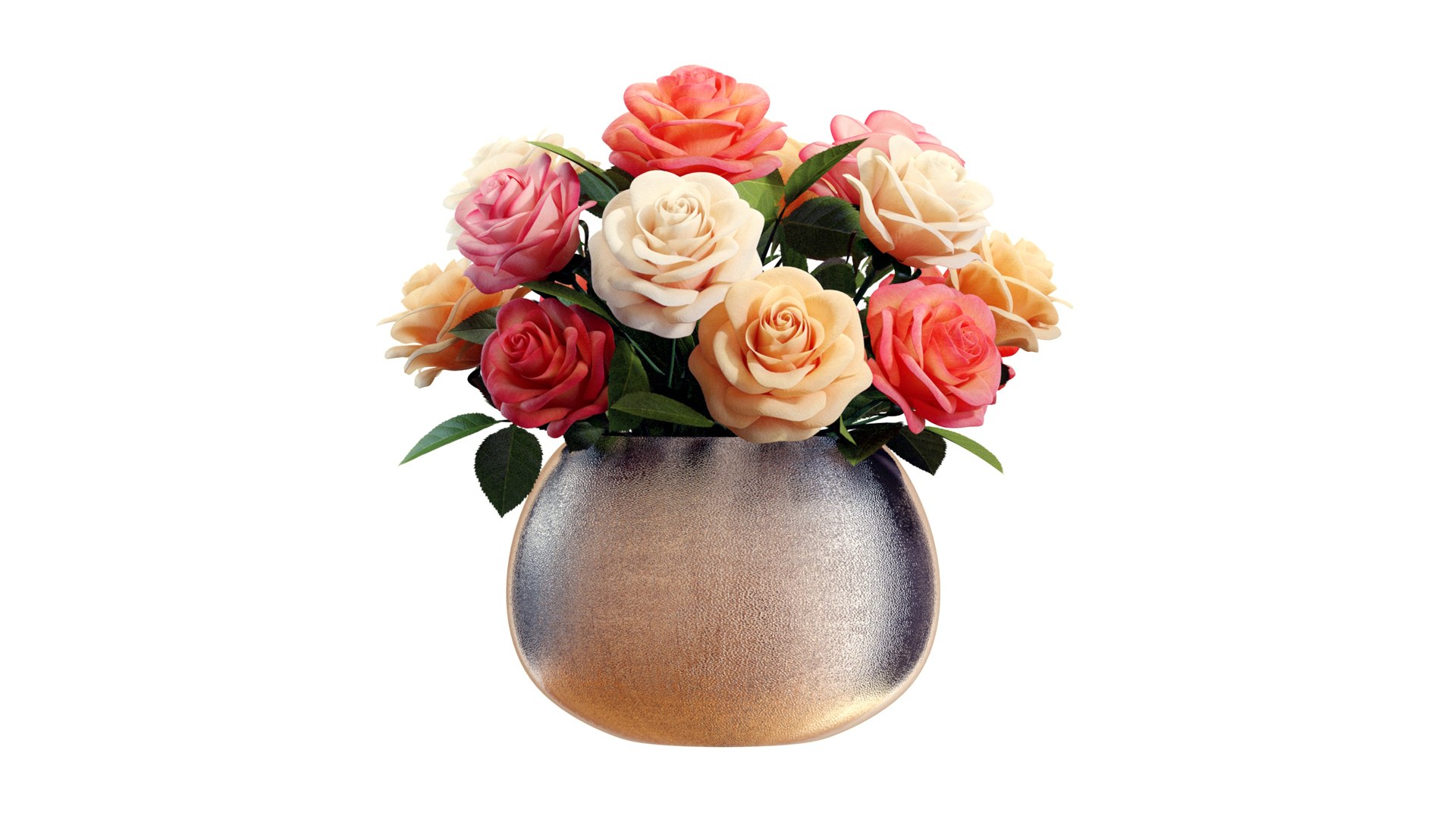 3D Model Flower Set 08 - Mixed Roses Bouquet 3D Model - TurboSquid 1823262