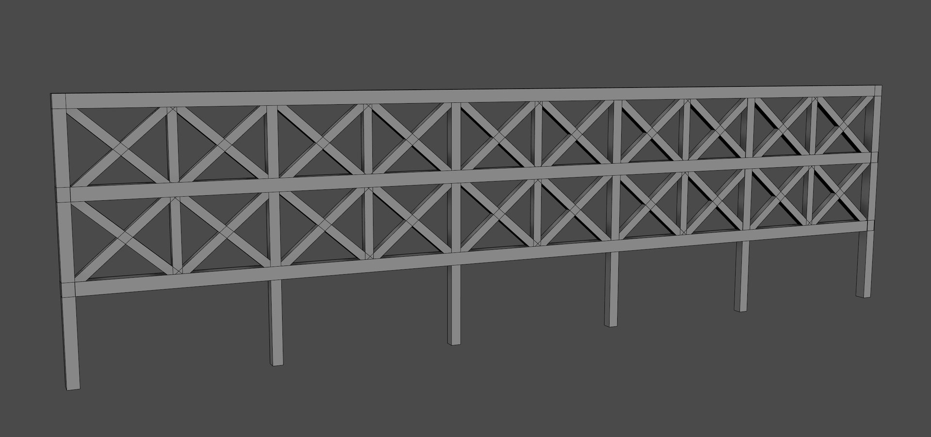 Wood X Fence 3D model https://p.turbosquid.com/ts-thumb/9H/UGvk1S/bA/fence5/jpg/1748018267/1920x1080/fit_q87/f81b2a4910a74296a7a223fae1705c472a69cfe5/fence5.jpg