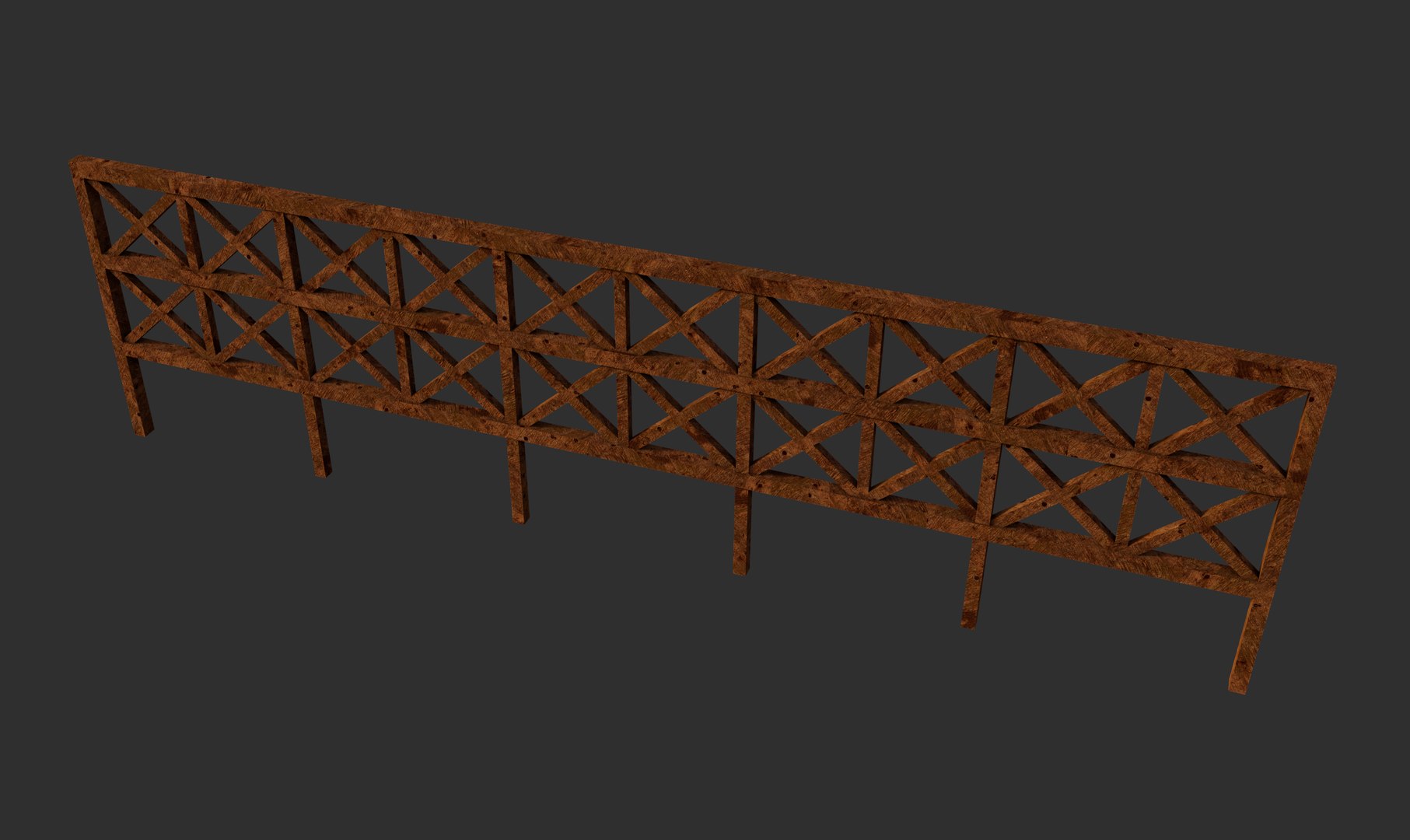 Wood X Fence 3D model https://p.turbosquid.com/ts-thumb/9H/UGvk1S/ti/fence4/jpg/1748018267/1920x1080/fit_q87/a0fb15d374ea226d8a938dfbb307e9505630dd44/fence4.jpg