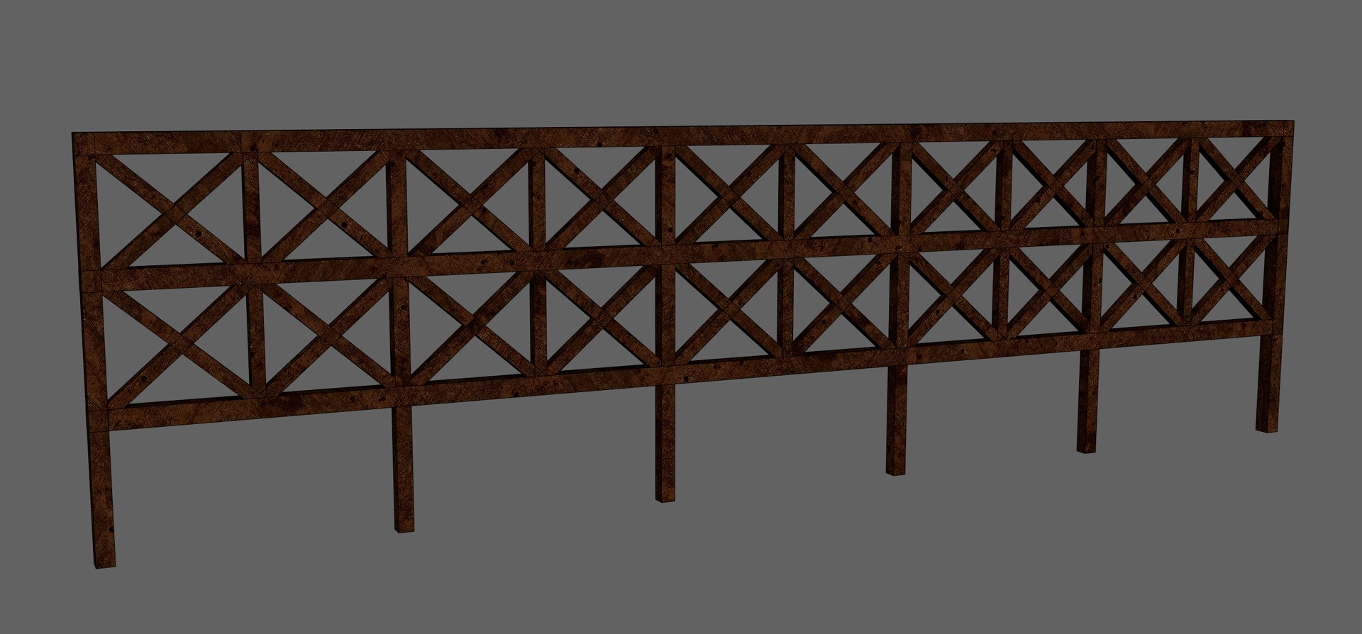 Wood X Fence 3D model https://p.turbosquid.com/ts-thumb/9H/UGvk1S/tr/fence6/jpg/1748018268/1920x1080/fit_q87/469008bbf673e7085fe531b32396f92dcefdcb18/fence6.jpg