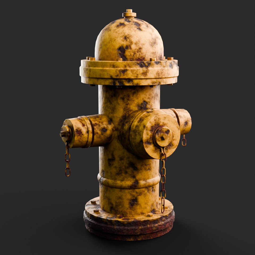 Rusty Fire Hydrant - Baked Textures 3D Model - TurboSquid 2281340