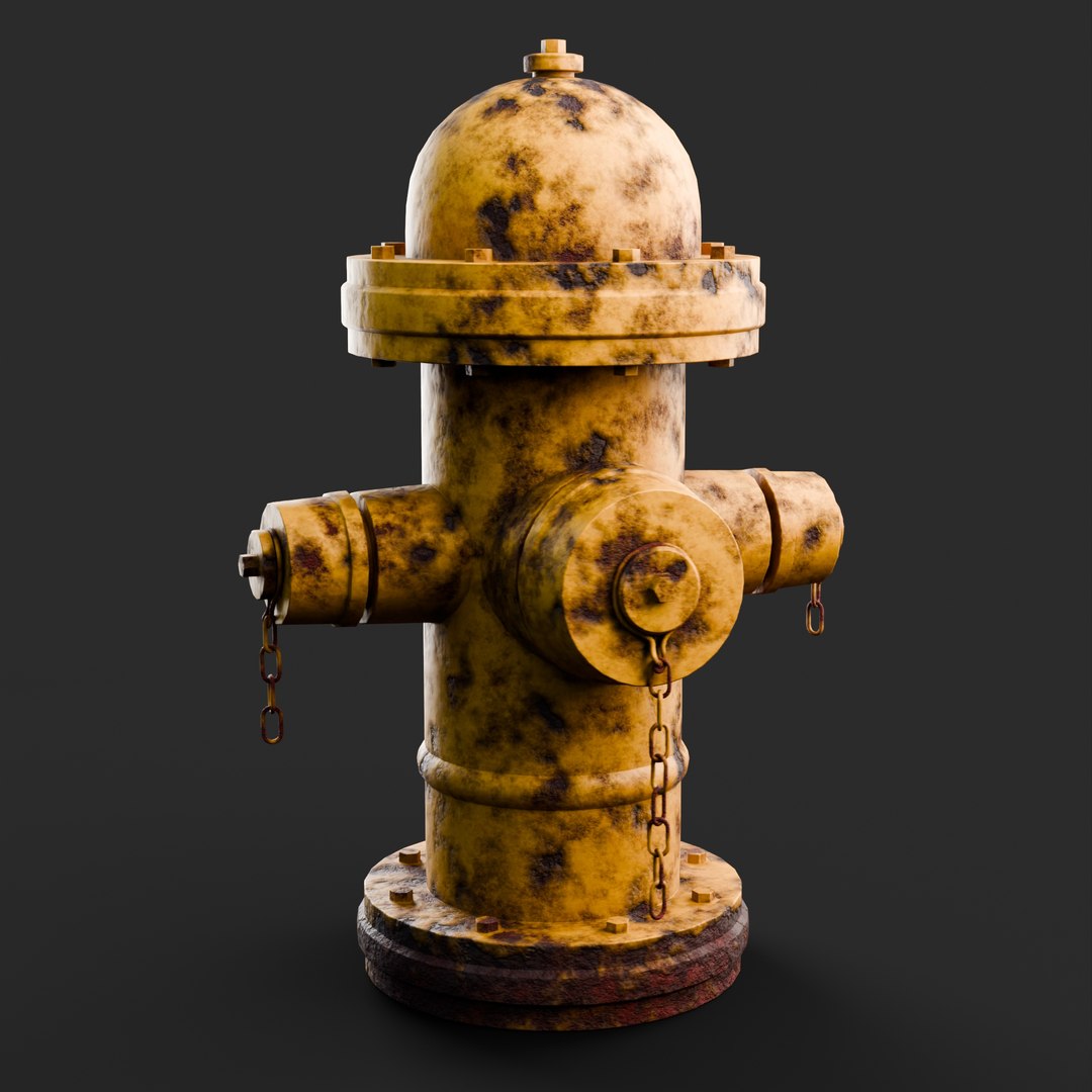 Rusty Fire Hydrant - Baked Textures 3D Model - TurboSquid 2281340
