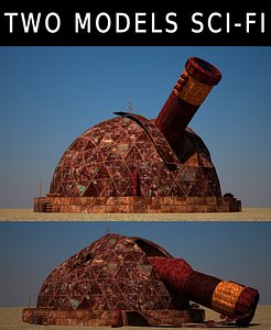 3d sci fi observatory