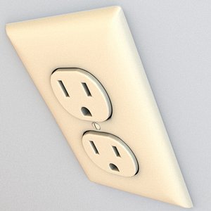 3d electrical receptacle model