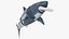 3D Shark Robot Animated Rigged
