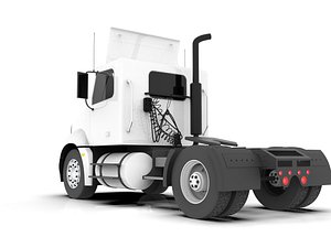 3D model Columbia 2005 Semi Single Axle Truck