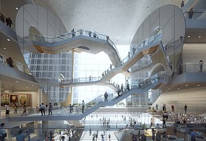 Multi Level Cultural Center Hall Environment