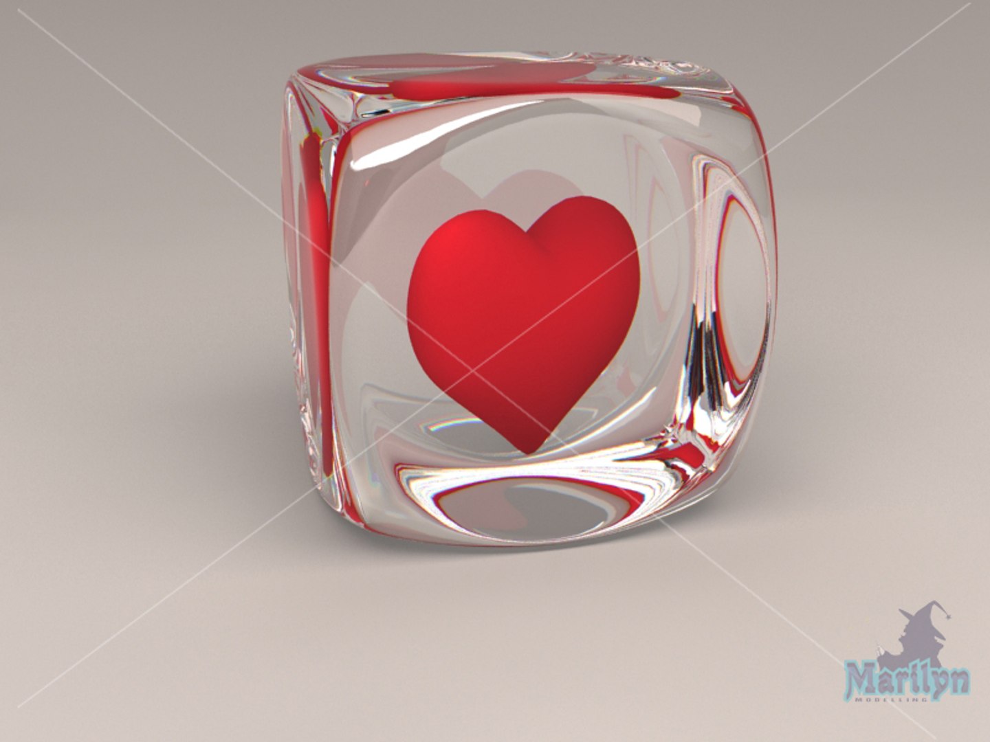 3d Model Glass Heart Valentine S