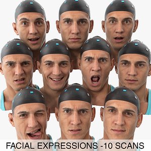 3D model mike clean scans expression