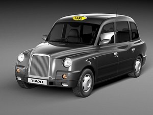 london taxi sedan cab 3ds