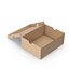 Caja de zapatos abierta marrón
