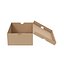 Caja de zapatos abierta marrón