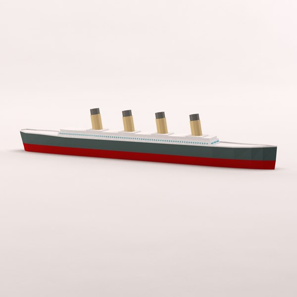 titanic cartoon 3d model