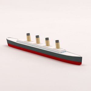 cartoon low poly Titanic