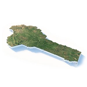 Benin Terrain Map