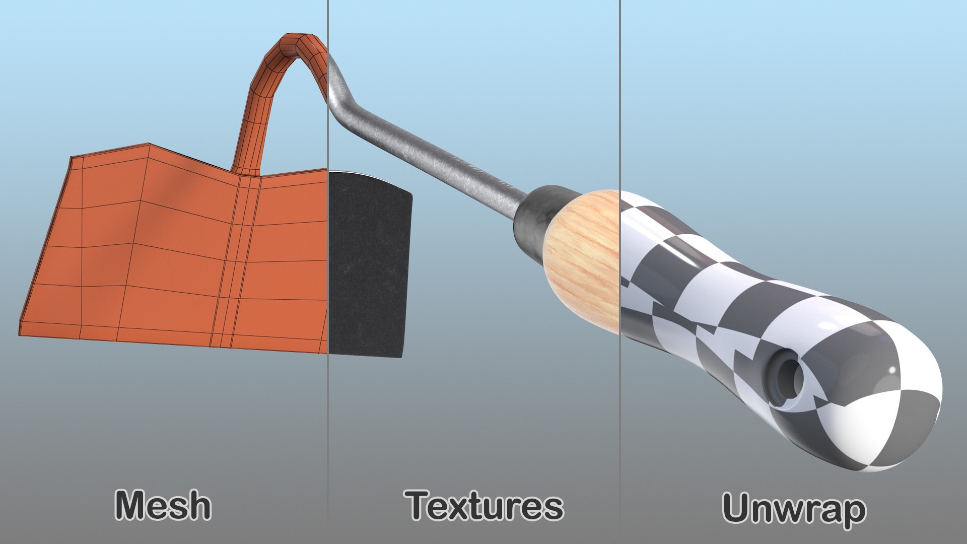 3D hand hoe garden tool https://p.turbosquid.com/ts-thumb/9I/CSgdVM/CupuVelR/handhoegardentool3dmodel011/jpg/1577638158/1920x1080/fit_q87/d40298f82c5d866acb07fd8f2b1b0242e70a2580/handhoegardentool3dmodel011.jpg