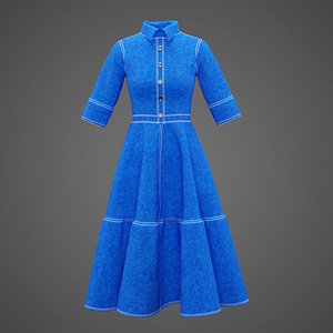 Denim Dress 3D model