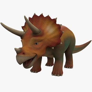 3D Triceratops ANIMATED model
