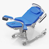 Bed for Birth with Obstetrical Forceps Rigged