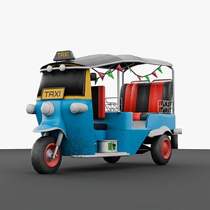3D TukTuk Taxi - Game Ready Taxi model