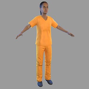 3D female prisoner model