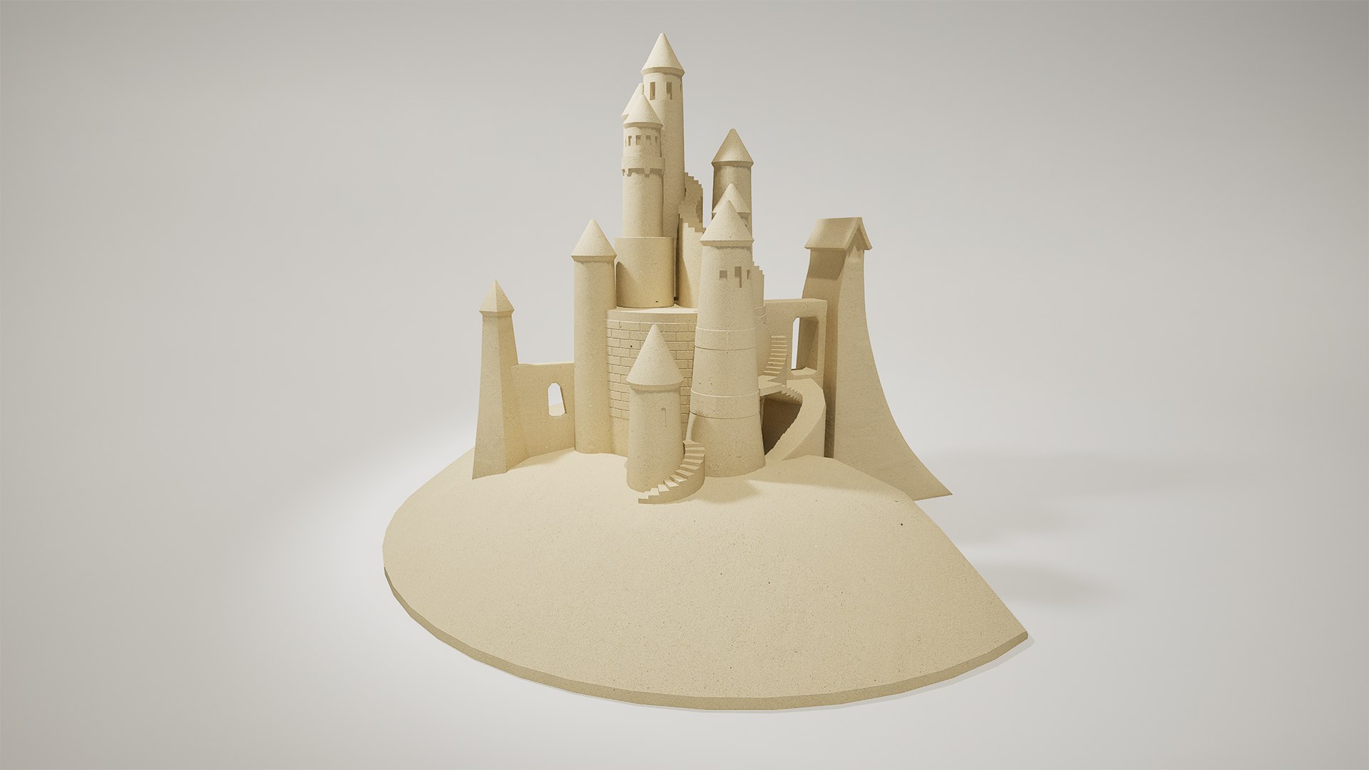 3D Model Sand Castle V1 - TurboSquid 2432247