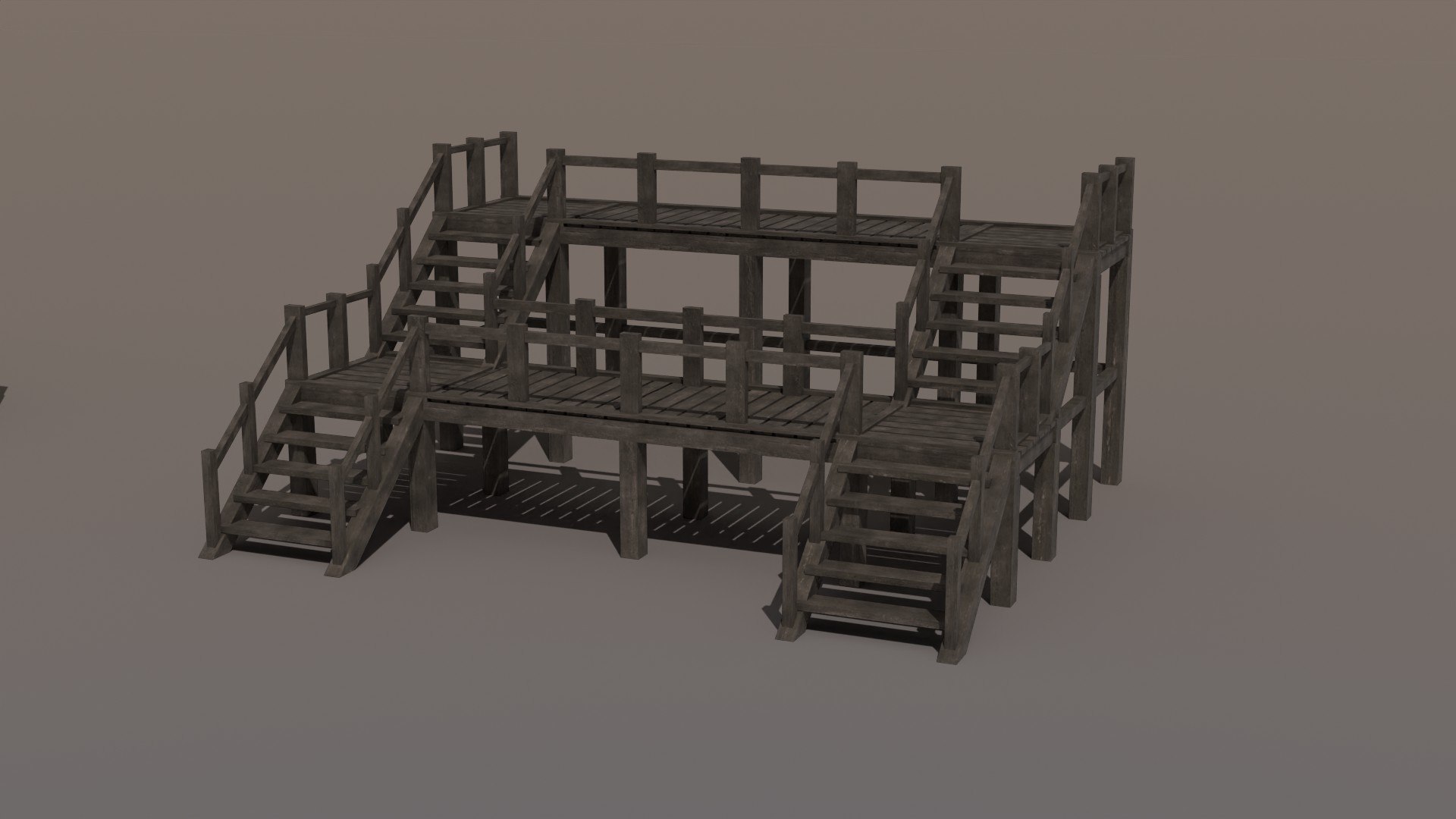 Full Pack Old Wooden Stairs Model - TurboSquid 2324425