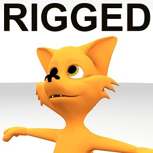 3d rigged fox