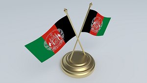 Flag of Afghanistan 2013 2021 3D Model