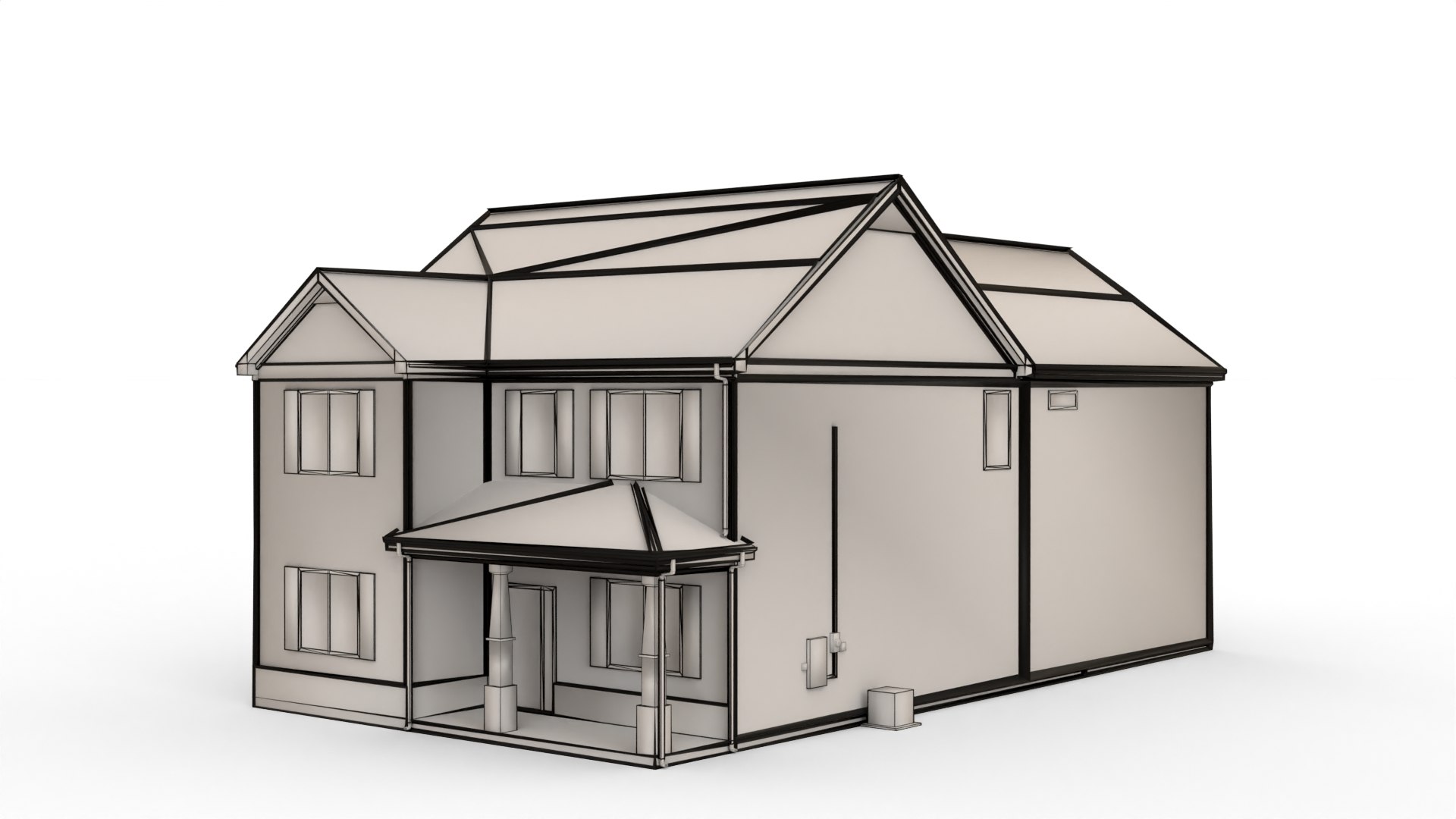 Family House 3D Model - TurboSquid 2211888