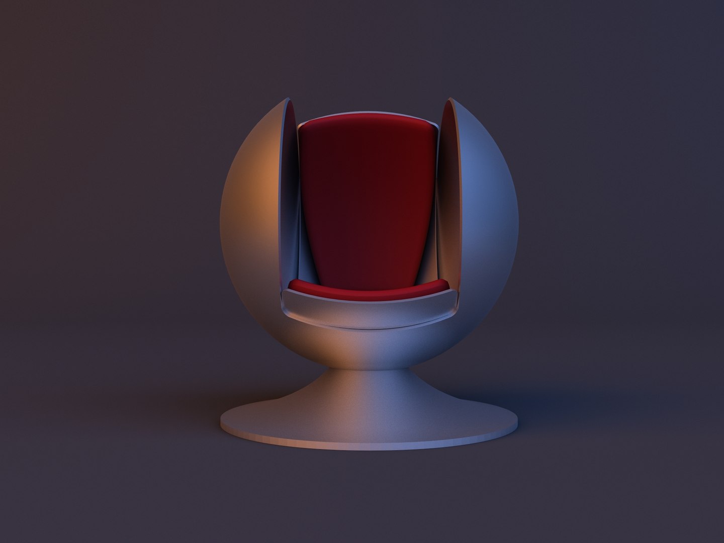 3D Spherical scifi lounge chair - TurboSquid 1915245