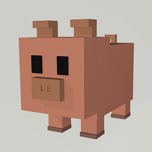 pig voxel 3D model