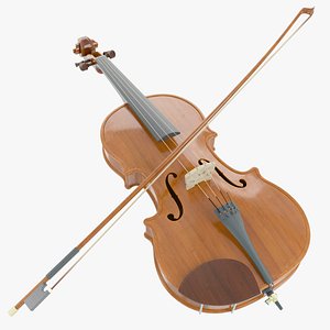 3d violin wood