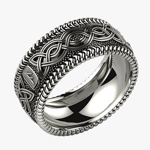 Nordic Viking Runes Ring