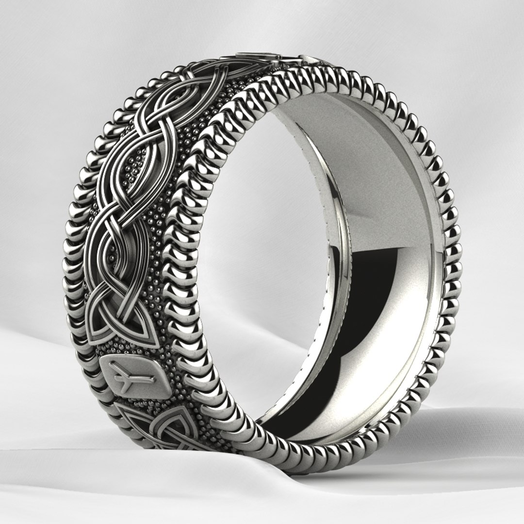 3D Nordic Viking Runes Ring - TurboSquid 1824187