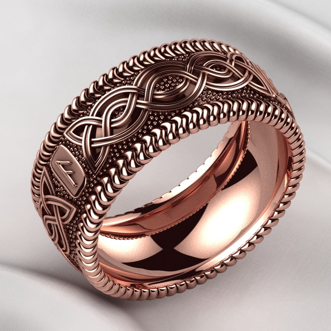 3D Nordic Viking Runes Ring - TurboSquid 1824187