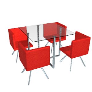 3d max table set